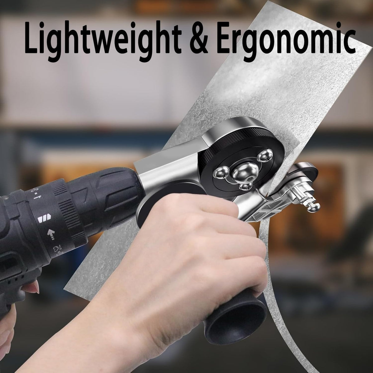 🔥Sheet Metal Cutter Drill Attachment 🛠️