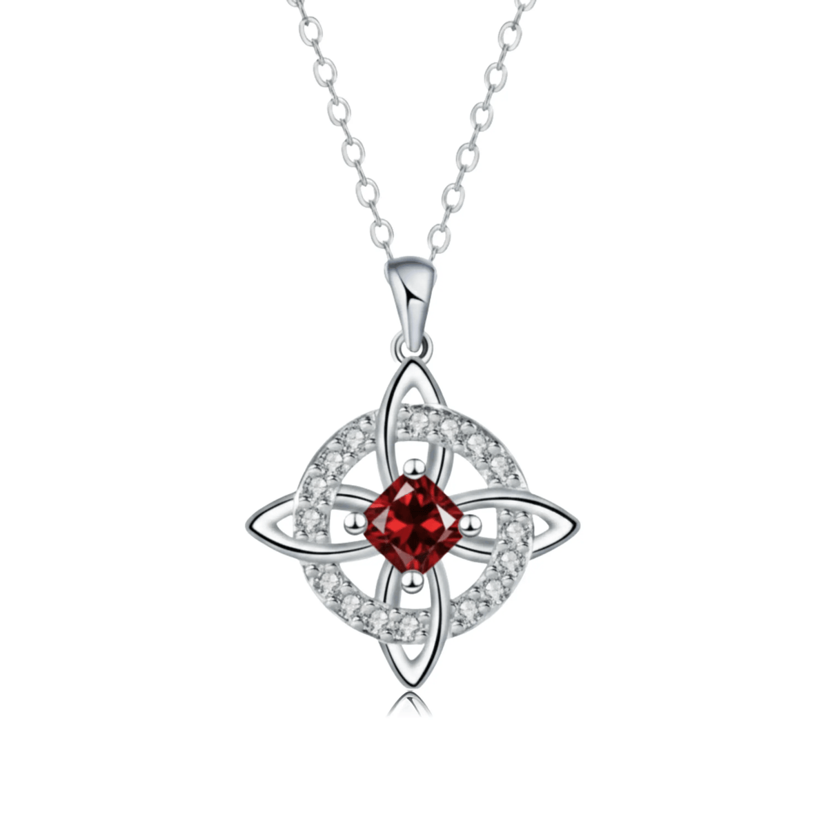 Mystical Birthstone Witches Knot Necklace – Natural Crystal🔮💞Protect Your Loved Ones