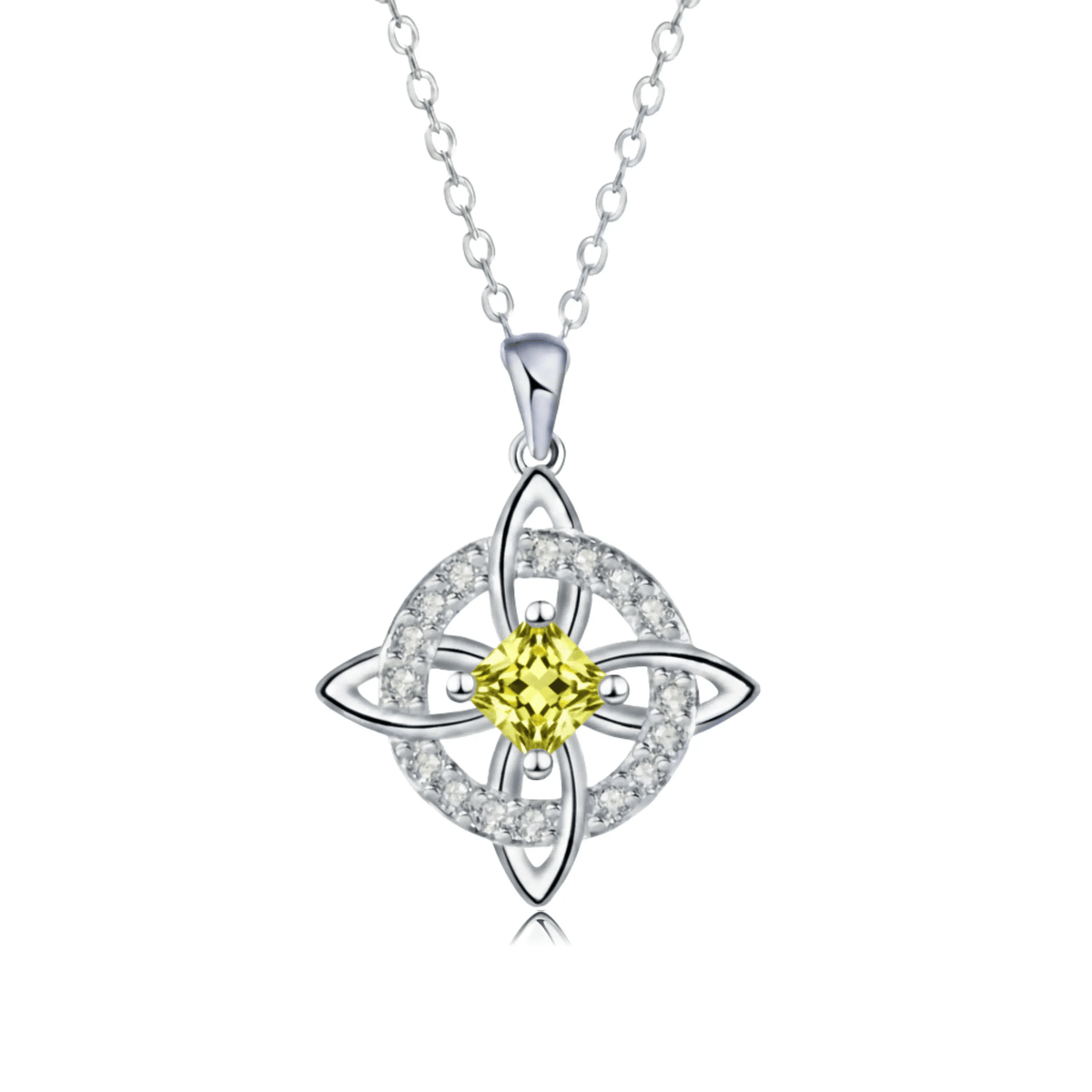 Mystical Birthstone Witches Knot Necklace – Natural Crystal🔮💞Protect Your Loved Ones