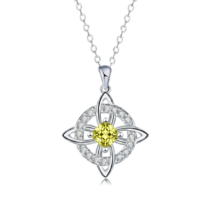 Mystical Birthstone Witches Knot Necklace – Natural Crystal🔮💞Protect Your Loved Ones