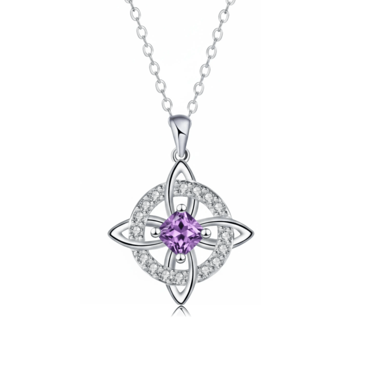 Mystical Birthstone Witches Knot Necklace – Natural Crystal🔮💞Protect Your Loved Ones