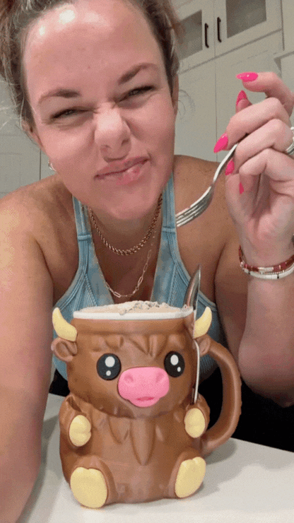 Highland Cow Ice Cream Mug Holder